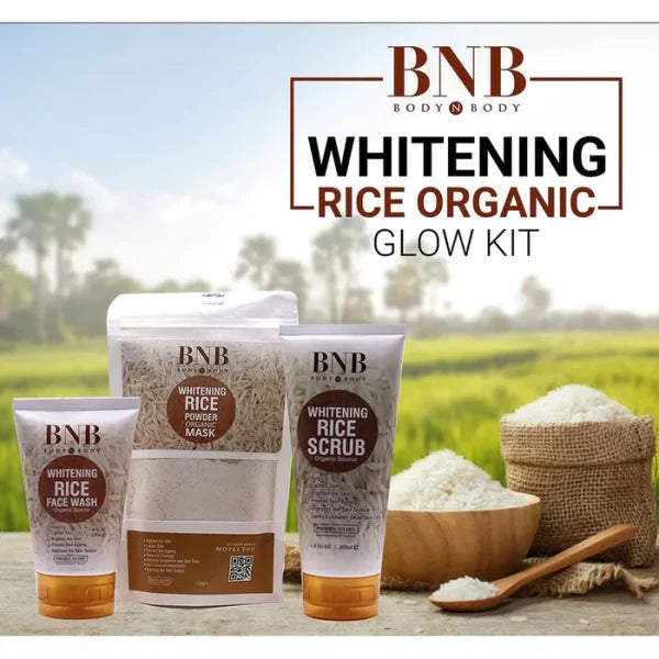 Bnb Whitening Rice Extract Bright & Glow Kit